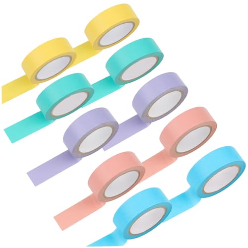 Highlighter Tape Strip Translucent entfernbare Registerkarten -Seitebereiche -Farbbuch Registerkarte "Office Supply 10pcs 5Colors) von Nuelreva