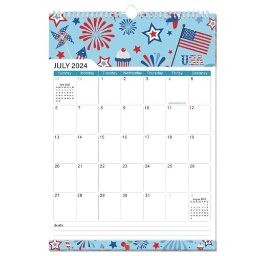 Kalender 2024-2025, 18 Monate Juli 2024 - Dezember 2025 Wandkalender mit leerem Space & Festival Mark Coil Bindung 17x12in für Home Office Wall hängen Kalender 2024-2025, 18 Monate Juli 2024 - Dezember 2025 Wandkalender mit leerem Space & Festival Mark Coil Bindung 17x12in für Home Office Wall hängen von Nuelreva