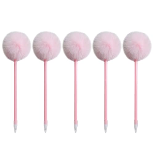Nuelreva 5 PCs Gel Pen Pom-Pom Kunststoff Kugelschreiber Signature Kugelschild Cartoon Kinder Schüler mit Nuelreva 5 PCs Gel Pen Pom-Pom Kunststoff Kugelschreiber Signature Kugelschild Cartoon Kinder Schüler mit von Nuelreva