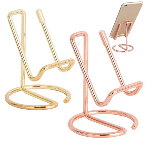 Telefonständer 2PCS Stylischer Schreibtisch Telefonhalter Elektropliertes Mobilfunk Home Office Metall Tablet Visitenkartenhalter Telefonständer 2PCS Stylischer Schreibtisch Telefonhalter Elektropliertes Mobilfunk Home Office Metall Tablet Visitenkartenhalter von Nuelreva