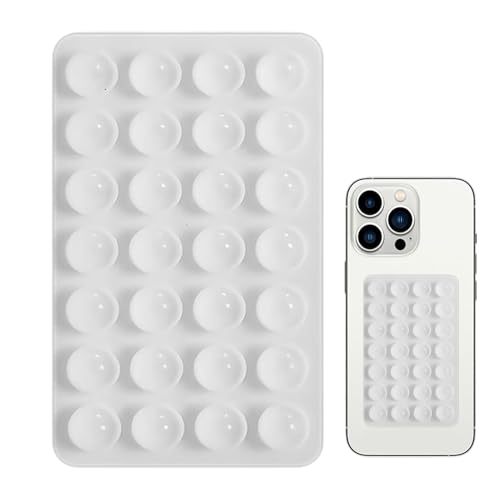 Nuhjytgf Phone Case Holder, Silicone Suction Mount, Video Phone Mount, Strong Double Sided Suction, Flexible and Adjustable Design, 9.40x5.40x0.60cm for Video Calls, Selfies, or Watching Content Nuhjytgf Phone Case Holder, Silicone Suction Mount, Video Phone Mount, Strong Double Sided Suction, Flexible and Adjustable Design, 9.40x5.40x0.60cm for Video Calls, Selfies, or Watching Content von Nuhjytgf