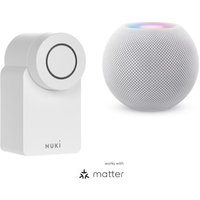 Nuki Smart Lock 4. Generation weiß + Apple HomePod mini von Nuki