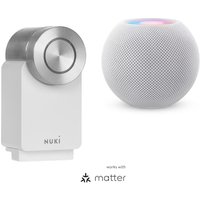 Nuki Smart Lock Pro 4. Generation weiß + Apple HomePod mini von Nuki