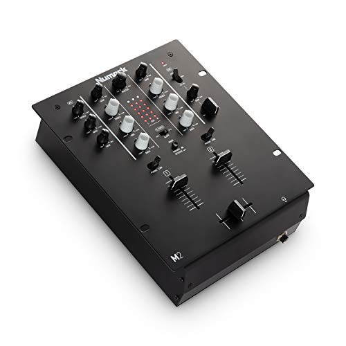 Numark M2 - 2-Kanal Scratch DJ Mixer, Rack-montierbar mit 3-Band EQ, Mikrofoneingang und austauschbarem Crossfader mit Reverse und Slope-Kontrollen von Numark