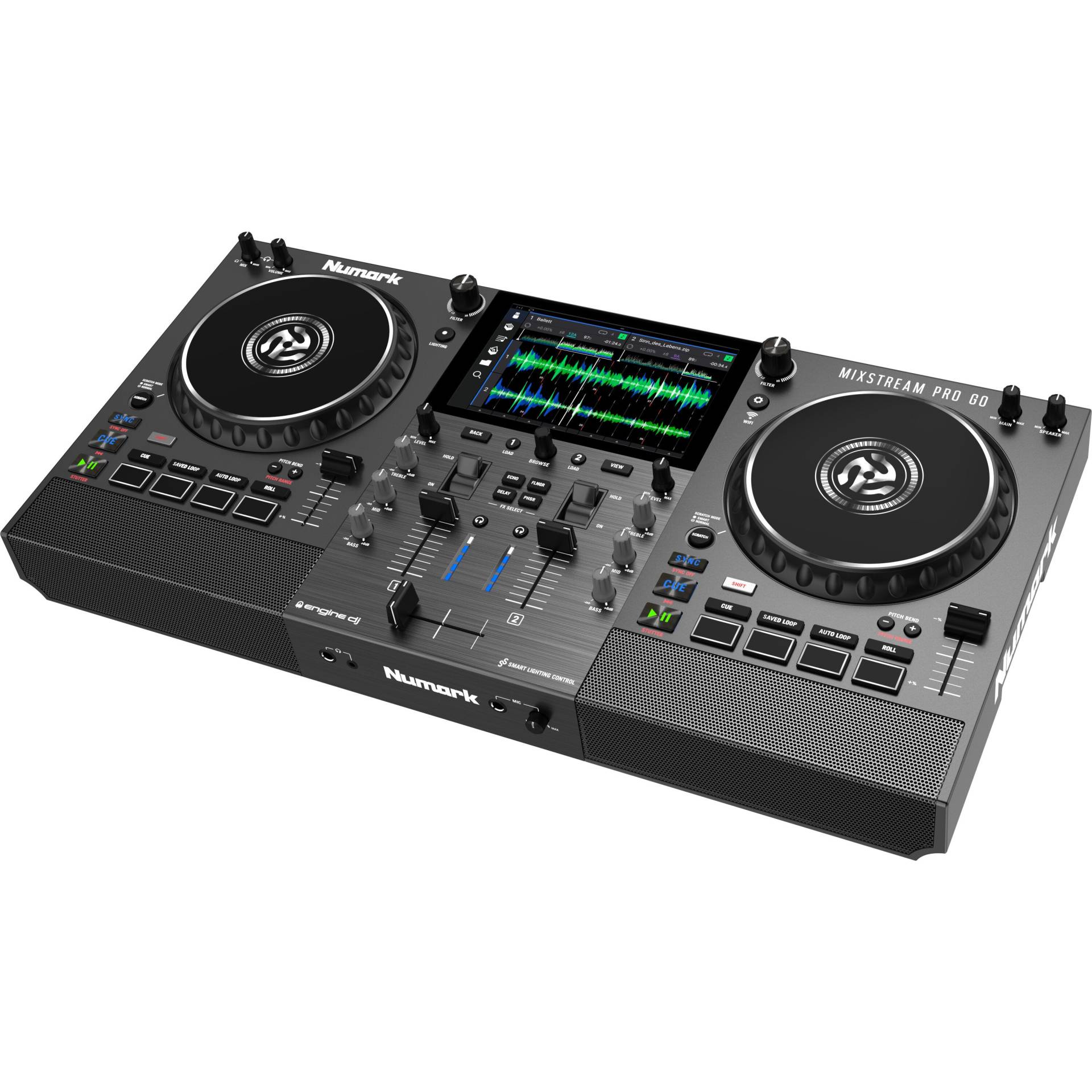 Numark Mixstream Pro Go Standalone DJ Controller with Built-In Rechargeable Battery von Numark