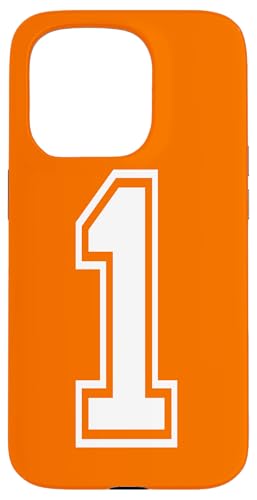 1 nummerierter Sportstil in Weiß Hülle für iPhone 15 Pro 1 nummerierter Sportstil in Weiß Hülle für iPhone 15 Pro von Numbers and Letters