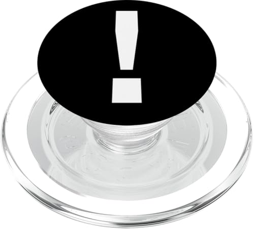 ! Ausrufezeichen weiß beidseitig aus der Alphabet-Serie PopSockets PopGrip für MagSafe von Numbers and Letters