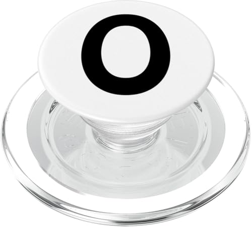 Buchstabe O in schwarz beidseitig aus der Alphabet-Serie PopSockets PopGrip für MagSafe von Numbers and Letters