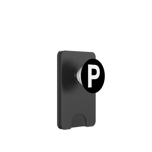 Buchstabe P in weiß beidseitig aus der Alphabet Serie PopSockets PopWallet für MagSafe von Numbers and Letters