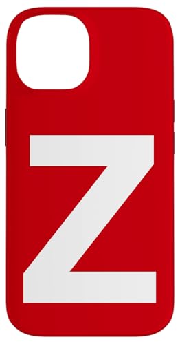 Buchstabe Z in weiß beidseitig aus der Alphabet-Serie Hülle für iPhone 14 von Numbers and Letters