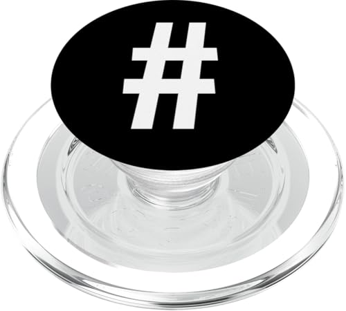 # Hashtag Pfund Schild in weiß beidseitig aus der ABC Serie PopSockets PopGrip für MagSafe # Hashtag Pfund Schild in weiß beidseitig aus der ABC Serie PopSockets PopGrip für MagSafe von Numbers and Letters