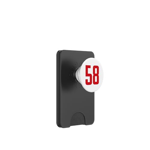 Nummer 147.3 cm rot beidseitig bedruckt PopSockets PopWallet für MagSafe von Numbers and Letters