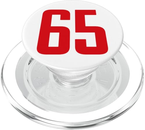 Nummer 165.1 cm rot beidseitig bedruckt PopSockets PopGrip für MagSafe von Numbers and Letters