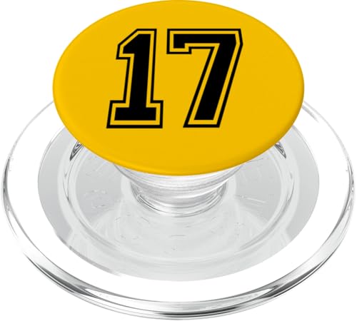 Nummer 17 College Sports Team in Schwarz PopSockets PopGrip für MagSafe von Numbers and Letters