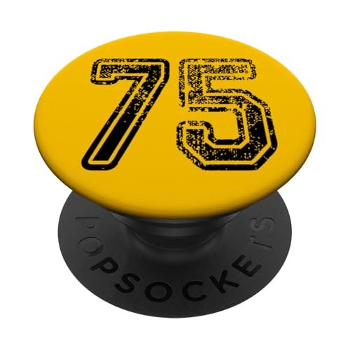Nummer 190.5 cm Grungy Black Sports Team PopSockets Klebender PopGrip von Numbers and Letters
