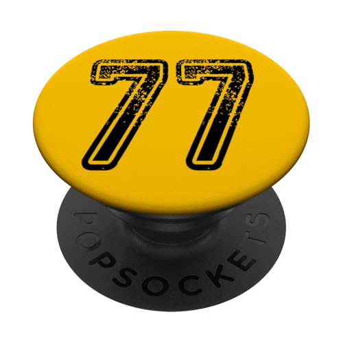 Nummer 195.6 cm White Grungy Sports Team PopSockets Klebender PopGrip von Numbers and Letters