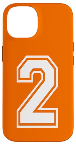 Nummer 2 Sportstyle in Weiß Hülle für iPhone 14 von Numbers and Letters
