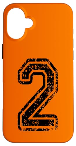 Nummer 2 Sportstyle in grungy black Hülle für iPhone 16 Plus Nummer 2 Sportstyle in grungy black Hülle für iPhone 16 Plus von Numbers and Letters