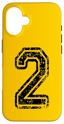 Nummer 2 Sportstyle in grungy black Hülle für iPhone 16 Nummer 2 Sportstyle in grungy black Hülle für iPhone 16 von Numbers and Letters