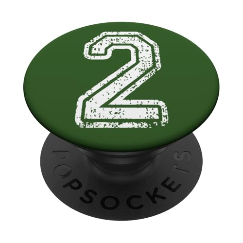 Nummer 2 Sportstyle in grungy white PopSockets Klebender PopGrip Nummer 2 Sportstyle in grungy white PopSockets Klebender PopGrip von Numbers and Letters