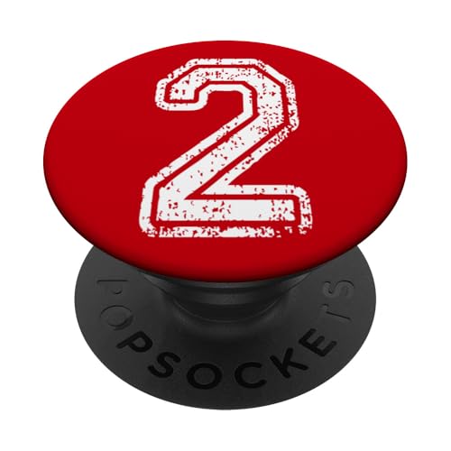 Nummer 2 Sportstyle in grungy white PopSockets Klebender PopGrip Nummer 2 Sportstyle in grungy white PopSockets Klebender PopGrip von Numbers and Letters