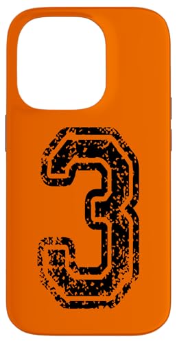 Nummer 3 Sportstyle in grungy black Hülle für iPhone 14 Pro Nummer 3 Sportstyle in grungy black Hülle für iPhone 14 Pro von Numbers and Letters