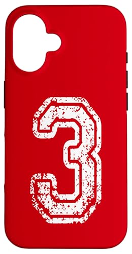 Nummer 3 Sportstyle in grungy white Hülle für iPhone 16 Nummer 3 Sportstyle in grungy white Hülle für iPhone 16 von Numbers and Letters