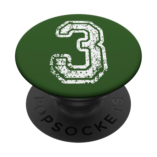 Nummer 3 Sportstyle in grungy white PopSockets Klebender PopGrip Nummer 3 Sportstyle in grungy white PopSockets Klebender PopGrip von Numbers and Letters