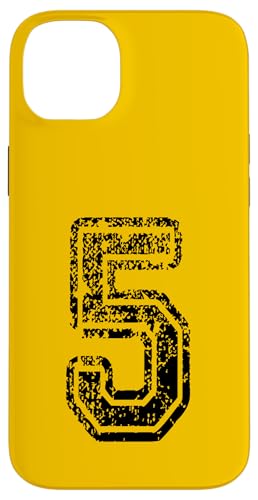 Nummer 5 Sportstyle in grungy black Hülle für iPhone 14 Plus Nummer 5 Sportstyle in grungy black Hülle für iPhone 14 Plus von Numbers and Letters