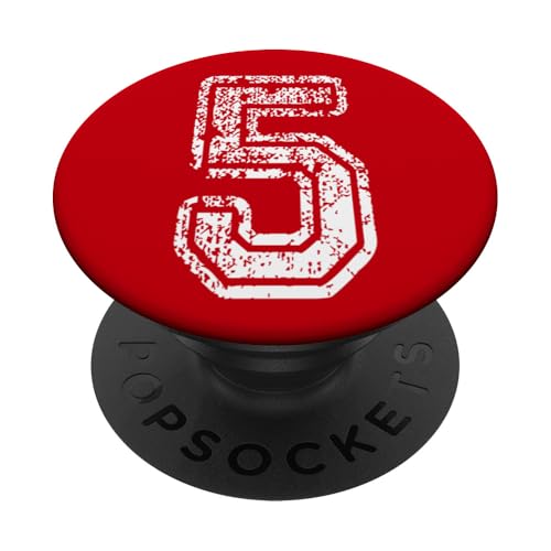 Nummer 5 Sportstyle in grungy white PopSockets Klebender PopGrip Nummer 5 Sportstyle in grungy white PopSockets Klebender PopGrip von Numbers and Letters