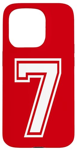 Nummer 7 Sportstyle in Weiß Hülle für iPhone 15 Pro Nummer 7 Sportstyle in Weiß Hülle für iPhone 15 Pro von Numbers and Letters