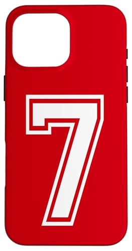 Nummer 7 Sportstyle in Weiß Hülle für iPhone 16 Pro Max Nummer 7 Sportstyle in Weiß Hülle für iPhone 16 Pro Max von Numbers and Letters