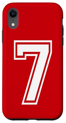 Nummer 7 Sportstyle in Weiß Hülle für iPhone XR Nummer 7 Sportstyle in Weiß Hülle für iPhone XR von Numbers and Letters