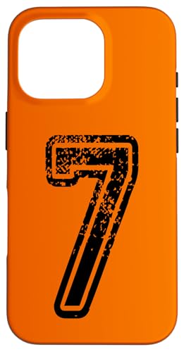 Nummer 7 Sportstyle in grungy black Hülle für iPhone 16 Pro Nummer 7 Sportstyle in grungy black Hülle für iPhone 16 Pro von Numbers and Letters