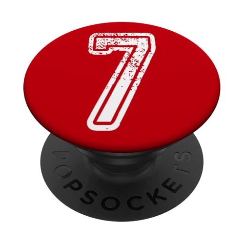 Nummer 7 Sportstyle in grungy white PopSockets Klebender PopGrip Nummer 7 Sportstyle in grungy white PopSockets Klebender PopGrip von Numbers and Letters