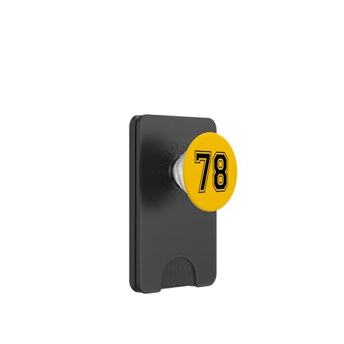 Nummer 78 College Sports Team in schwarz PopSockets PopWallet für MagSafe von Numbers and Letters