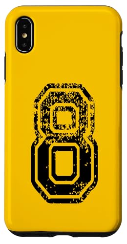 Nummer 8 Sportstyle in grungy black Hülle für iPhone XS Max Nummer 8 Sportstyle in grungy black Hülle für iPhone XS Max von Numbers and Letters