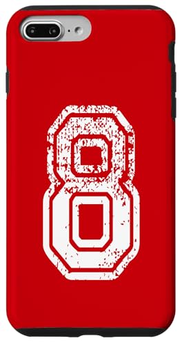 Nummer 8 Sportstyle in grungy white Hülle für iPhone 7 Plus/8 Plus Nummer 8 Sportstyle in grungy white Hülle für iPhone 7 Plus/8 Plus von Numbers and Letters