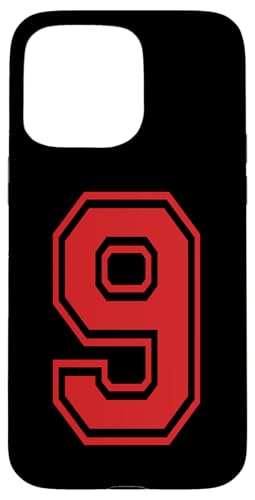 Nummer 9 Sportstyle in Rot Hülle für iPhone 15 Pro Max Nummer 9 Sportstyle in Rot Hülle für iPhone 15 Pro Max von Numbers and Letters