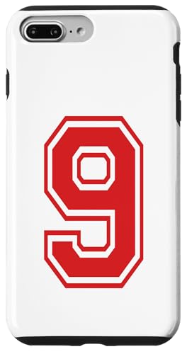 Nummer 9 Sportstyle in Rot Hülle für iPhone 7 Plus/8 Plus Nummer 9 Sportstyle in Rot Hülle für iPhone 7 Plus/8 Plus von Numbers and Letters