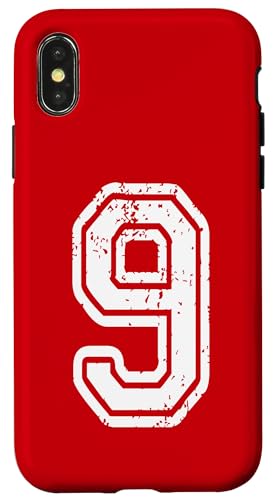 Nummer 9 Sportstyle in grungy white Hülle für iPhone X/XS Nummer 9 Sportstyle in grungy white Hülle für iPhone X/XS von Numbers and Letters