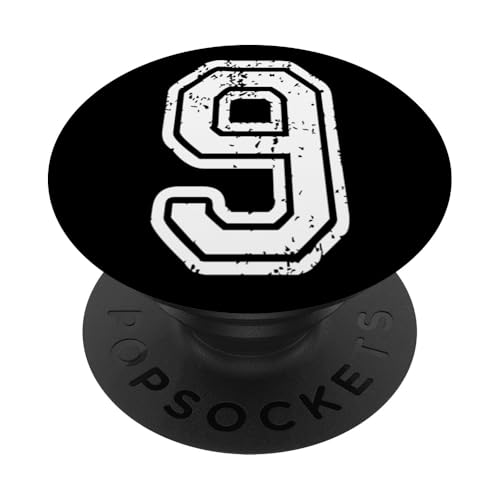 Nummer 9 Sportstyle in grungy white PopSockets Klebender PopGrip Nummer 9 Sportstyle in grungy white PopSockets Klebender PopGrip von Numbers and Letters