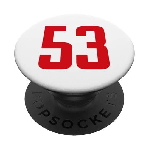 Rote Nummer 53 PopSockets Klebender PopGrip Rote Nummer 53 PopSockets Klebender PopGrip von Numbers and Letters