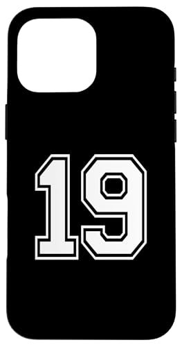 Nummer 19 Sportmannschaftsuniform Hülle für iPhone 16 Pro Max Nummer 19 Sportmannschaftsuniform Hülle für iPhone 16 Pro Max von Numbers for Sports Teams Uniform Events Birthday