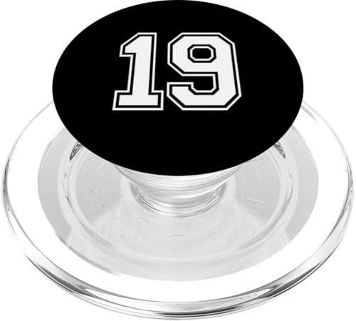 Nummer 19 Sportmannschaftsuniform PopSockets PopGrip für MagSafe Nummer 19 Sportmannschaftsuniform PopSockets PopGrip für MagSafe von Numbers for Sports Teams Uniform Events Birthday