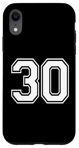 Nummer 30 Sportmannschaftsuniform Hülle für iPhone XR Nummer 30 Sportmannschaftsuniform Hülle für iPhone XR von Numbers for Sports Teams Uniform Events Birthday