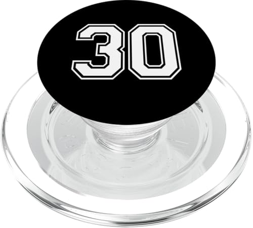 Nummer 30 Sportmannschaftsuniform PopSockets PopGrip für MagSafe Nummer 30 Sportmannschaftsuniform PopSockets PopGrip für MagSafe von Numbers for Sports Teams Uniform Events Birthday