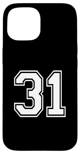 Nummer 31 Sportmannschaftsuniform Hülle für iPhone 15 von Numbers for Sports Teams Uniform Events Birthday