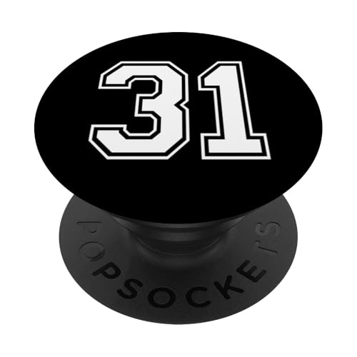 Nummer 31 Sportmannschaftsuniform PopSockets Klebender PopGrip Nummer 31 Sportmannschaftsuniform PopSockets Klebender PopGrip von Numbers for Sports Teams Uniform Events Birthday