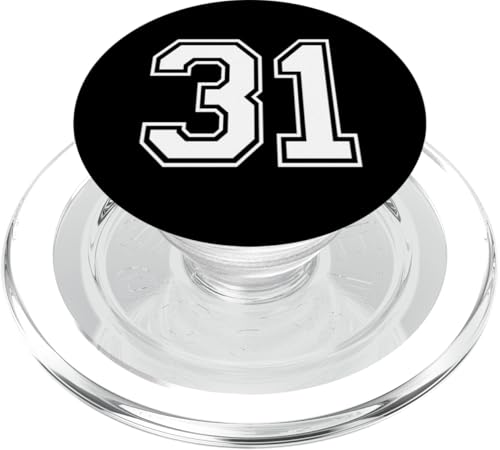 Nummer 31 Sportmannschaftsuniform PopSockets PopGrip für MagSafe Nummer 31 Sportmannschaftsuniform PopSockets PopGrip für MagSafe von Numbers for Sports Teams Uniform Events Birthday